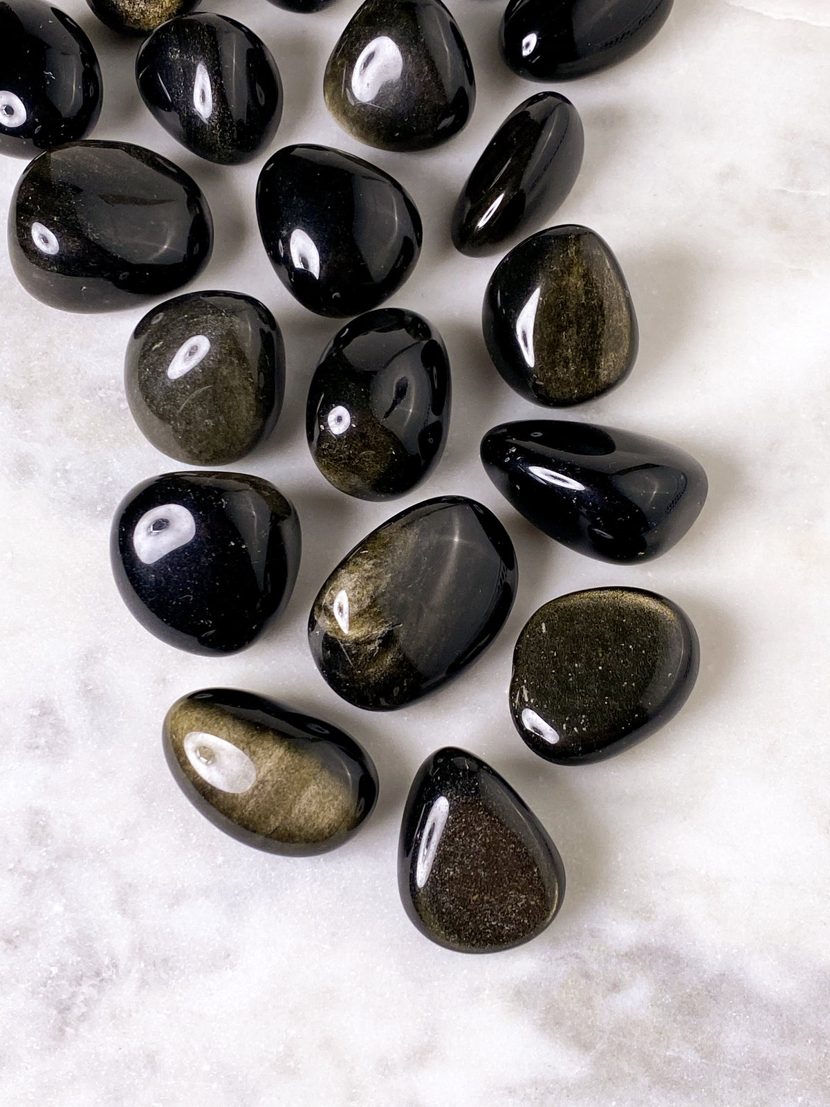 Guld Obsidian Polerad
