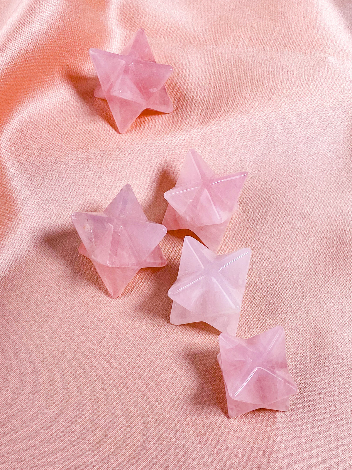 Rosenkvarts Merkaba Stjärna