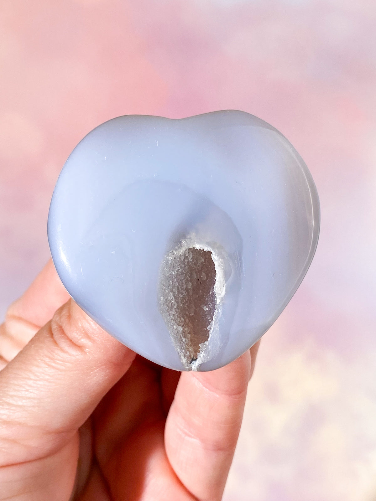 Druzy Agat Hjärta (Nr. 14)