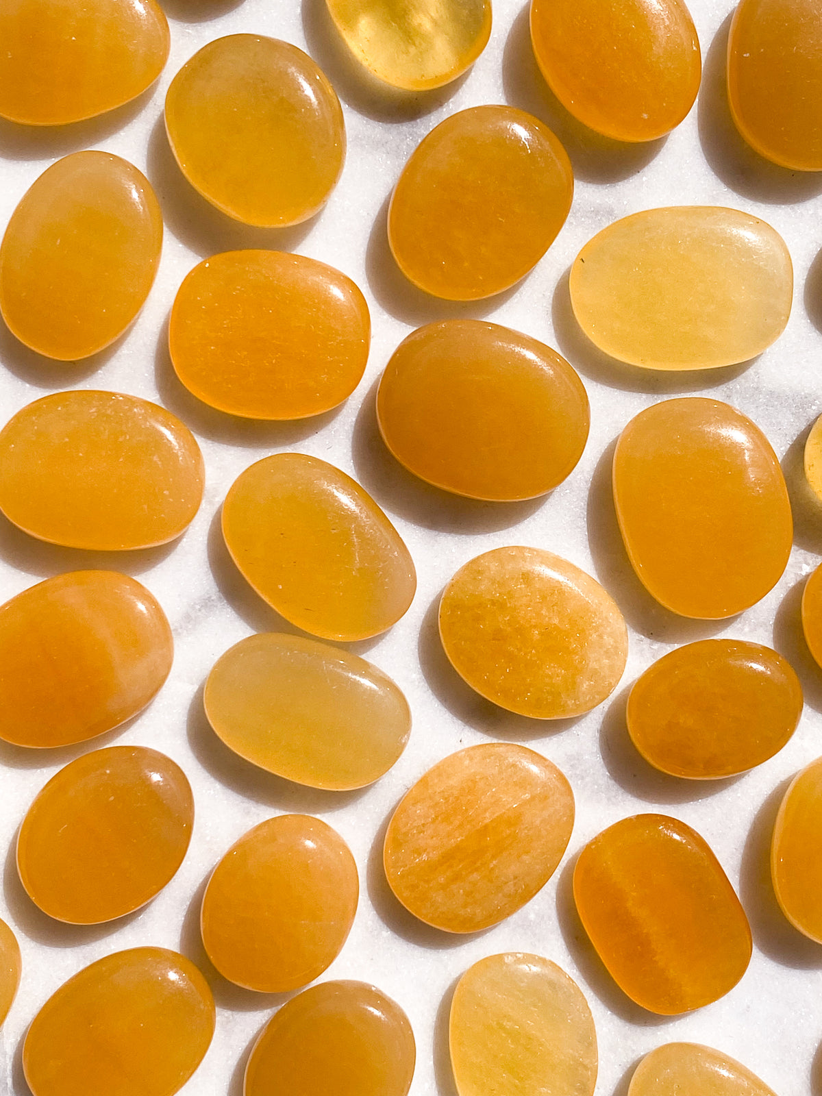 Orange kalcit amulett ficksten