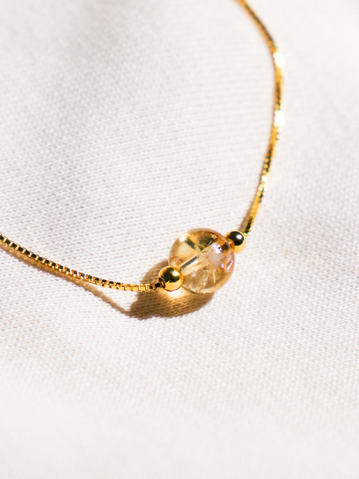 Akvamarin - Petite Heart - Guld