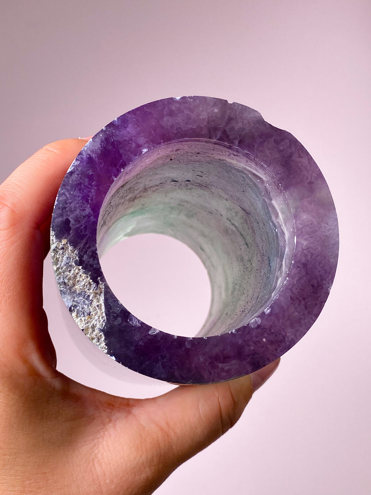 Regnbågsfluoritcylinder (nr 2)