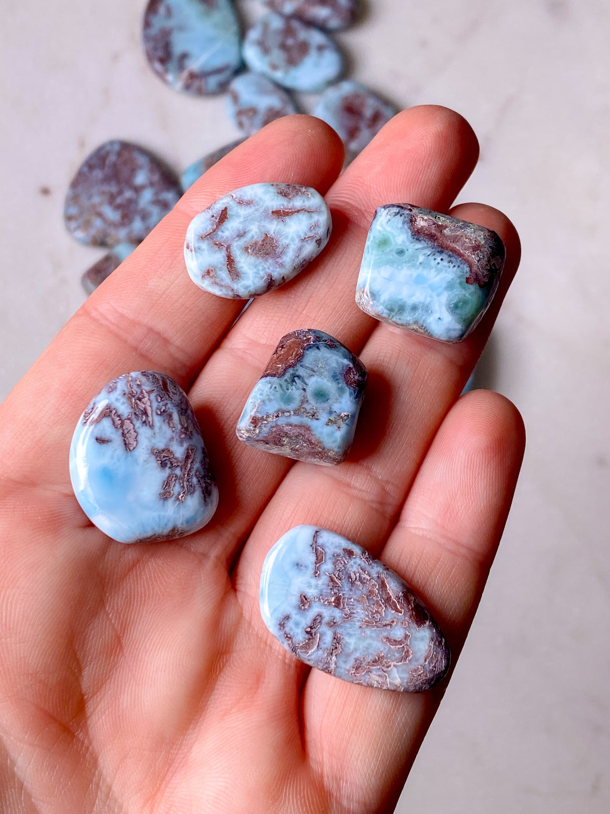 Larimar Polerad - B-Kvalitet