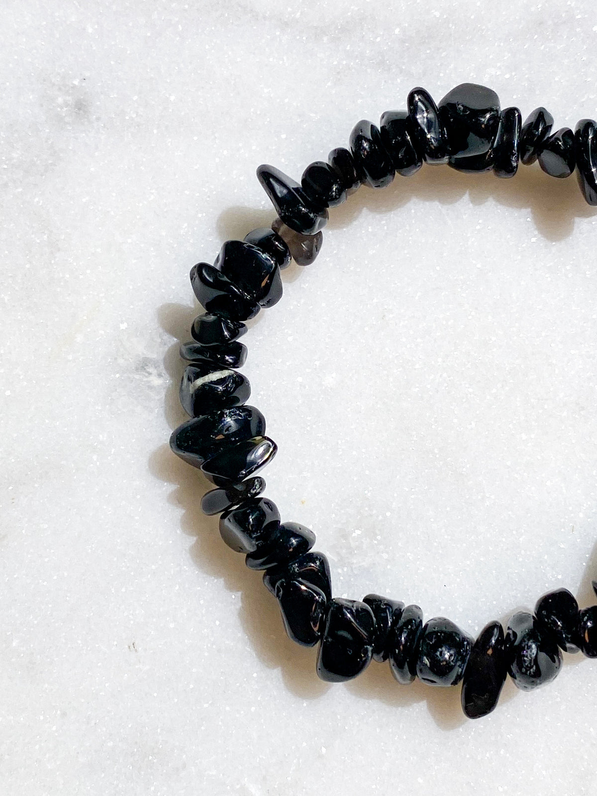 Obsidian Chip Armband