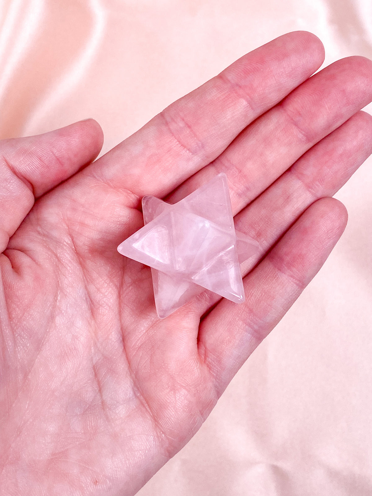 Rosenkvarts Merkaba Stjärna