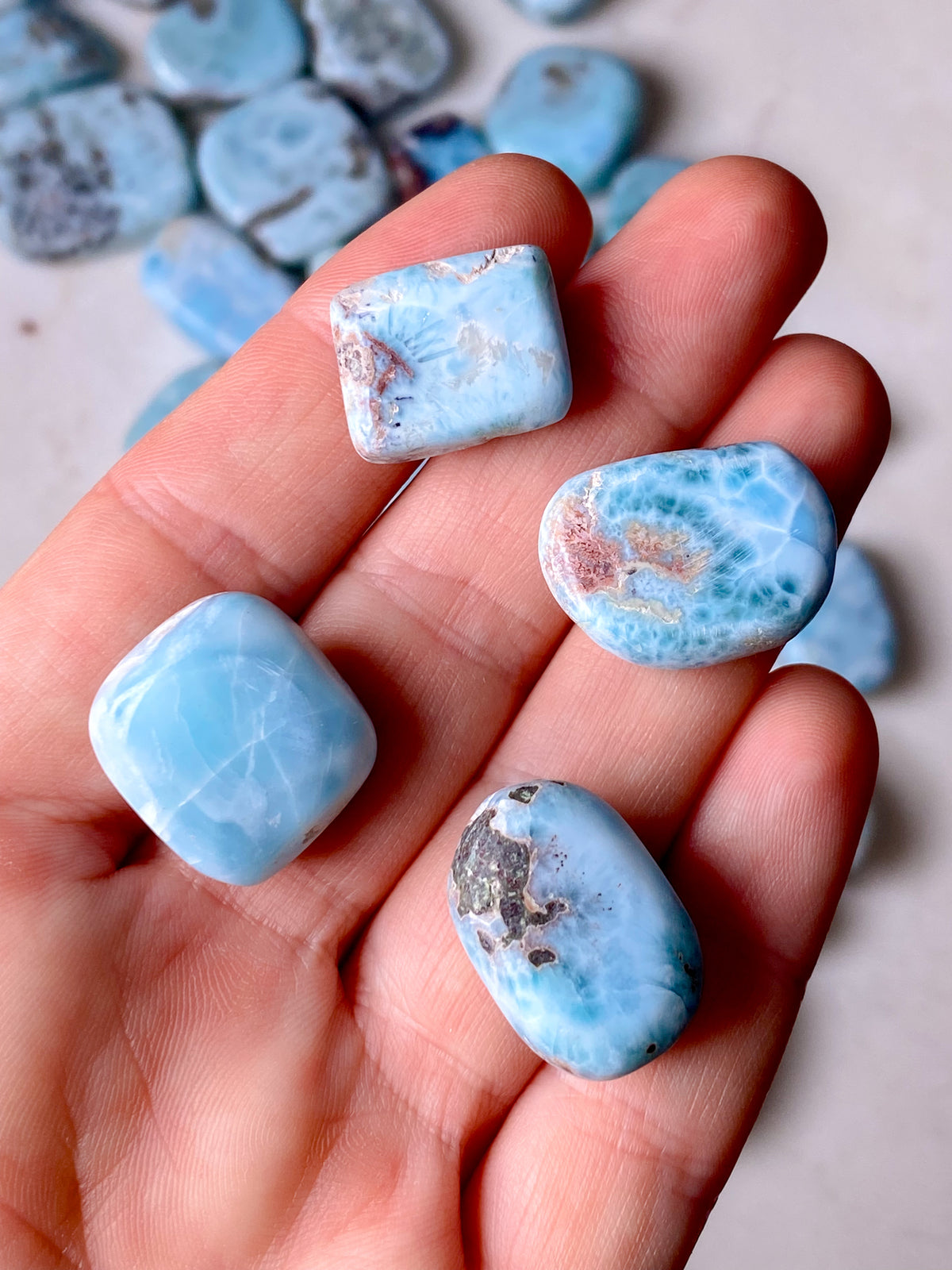Larimar Polerad - A-Kvalitet