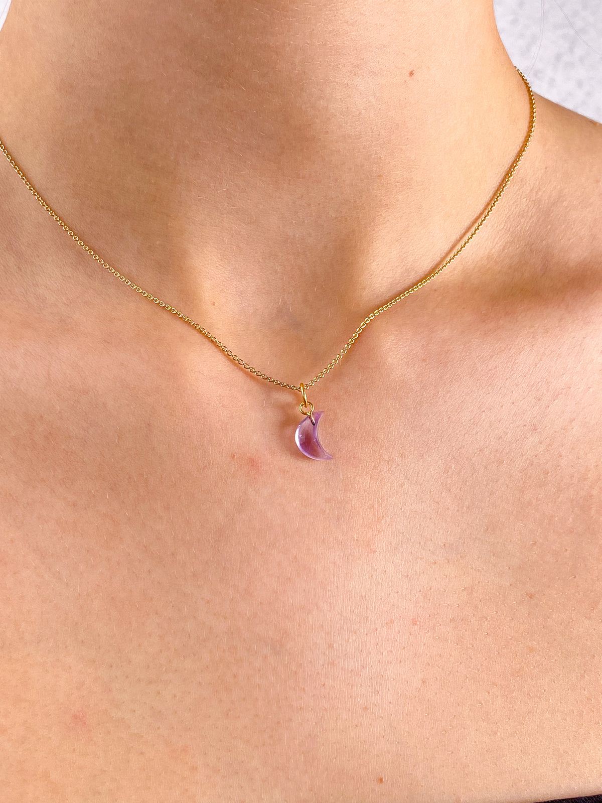 Mini Månhalsband (Ametist)