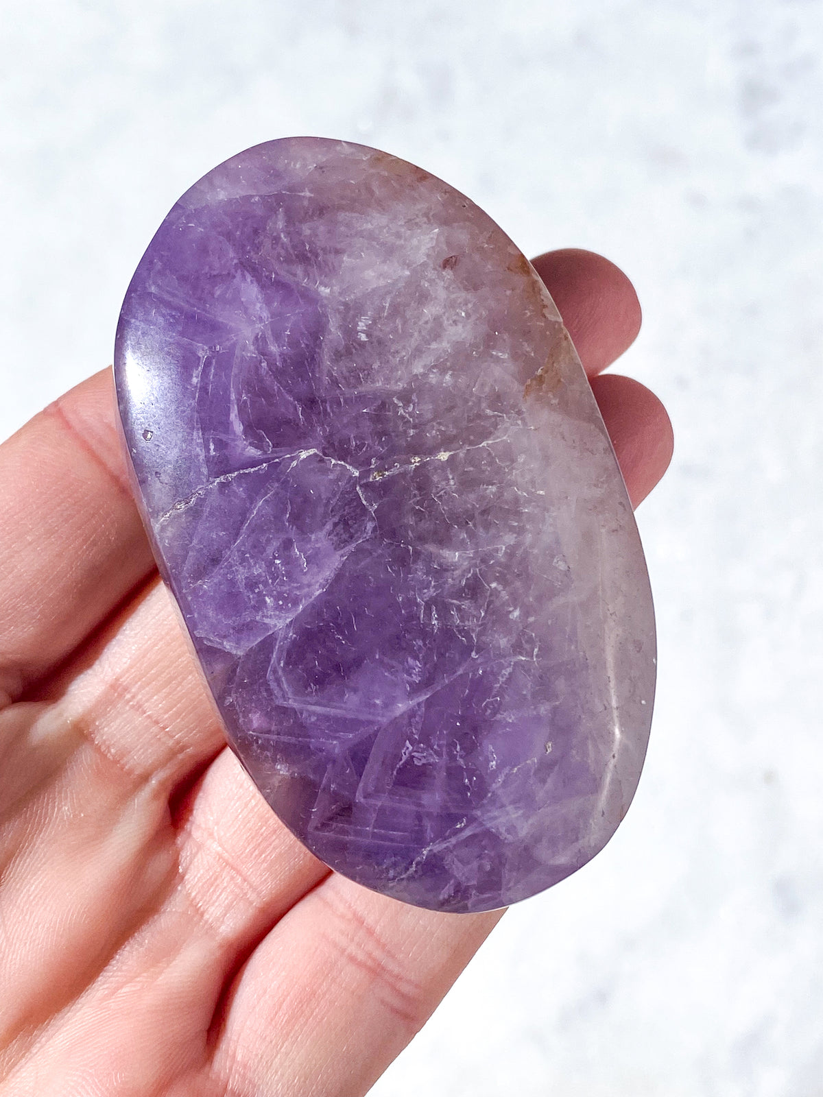 Mexico Agate & Ametist Palmstone (nr 3)