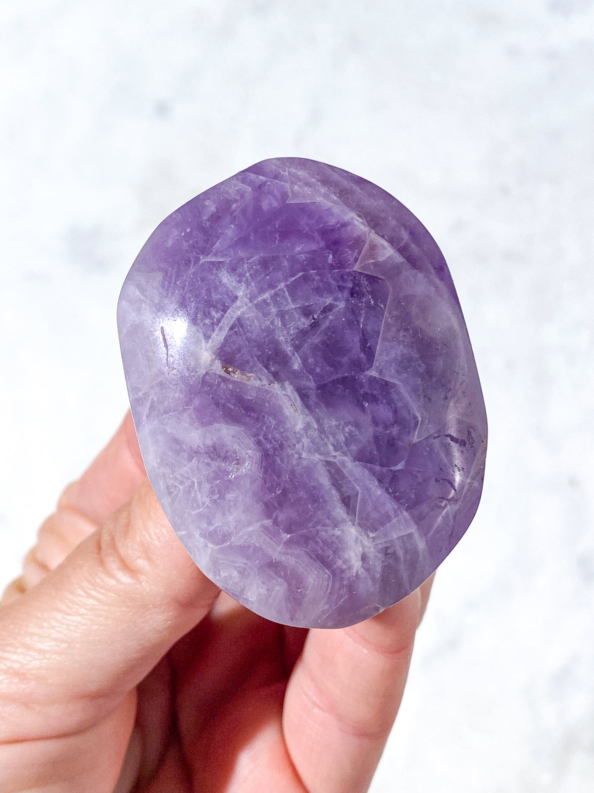Mexico Agate & Ametist Palmstone (nr 7)