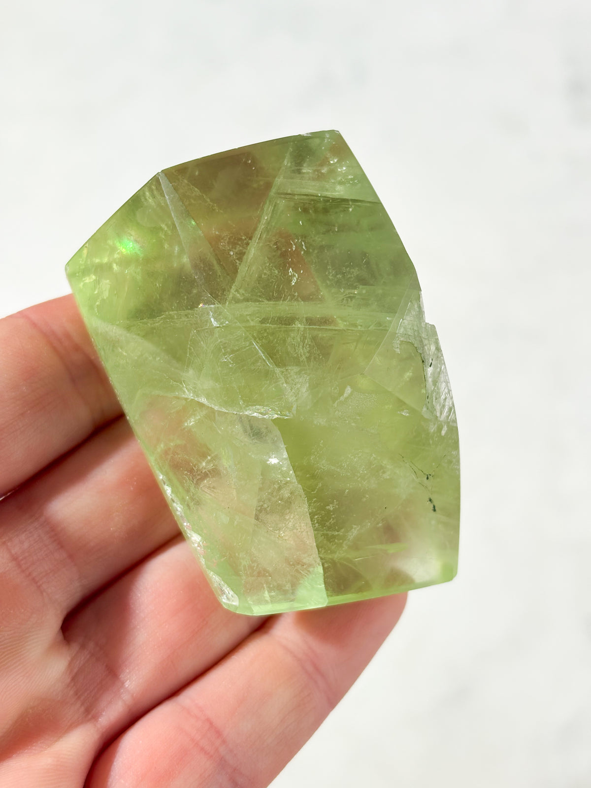 Grön Äppelfluorit Friform (Nr. 5)