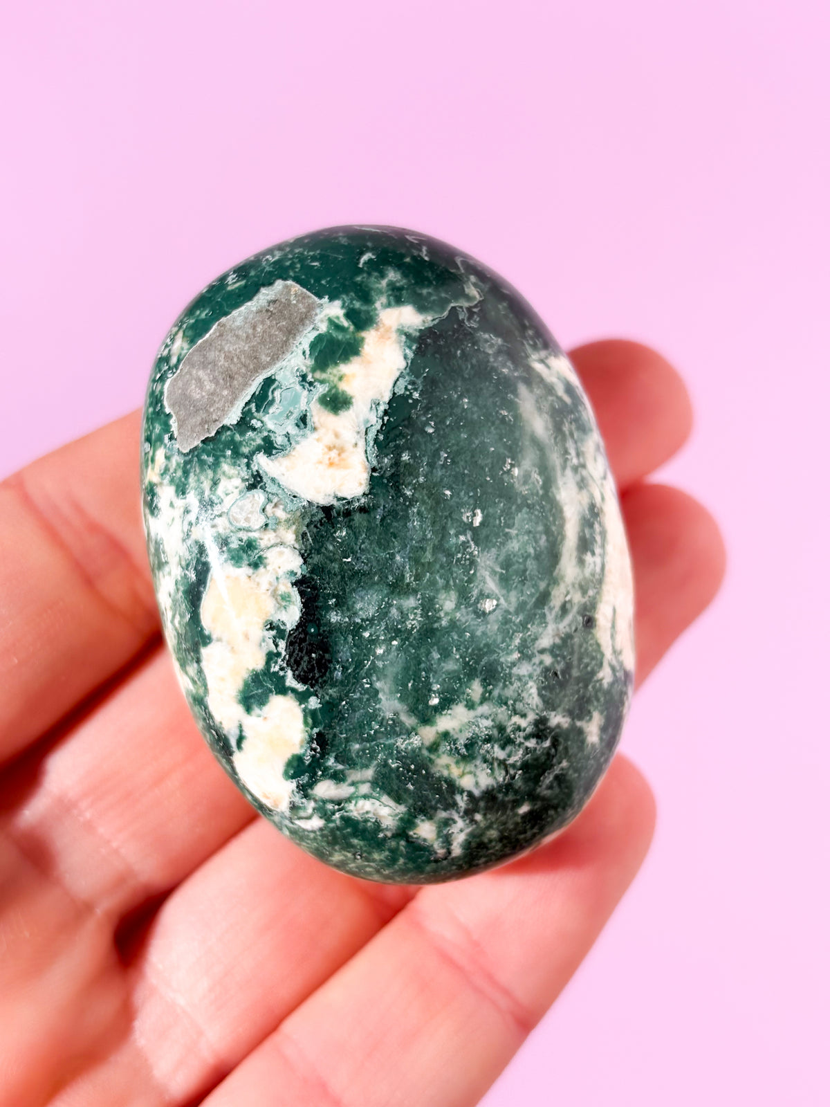 Grön Heulandit palmsten (Nr. 4)