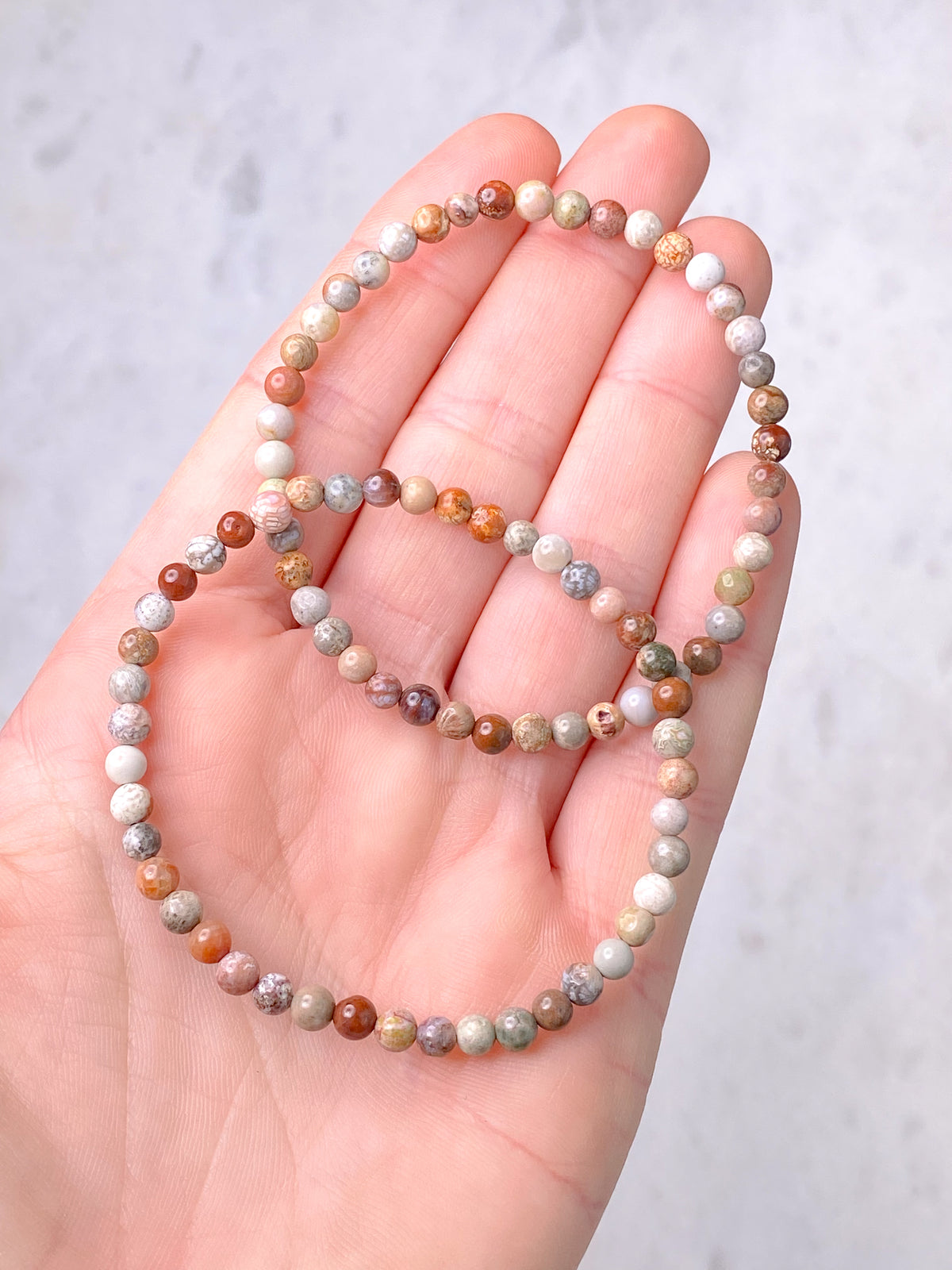 Armband med korallfossil