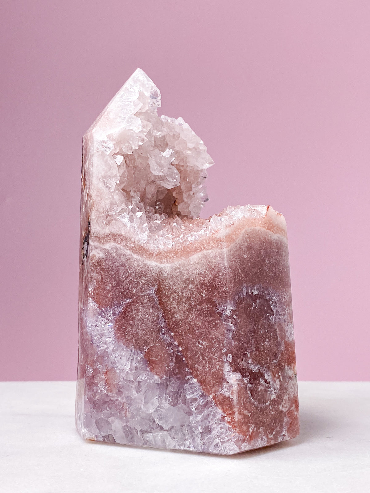 Druzy Rosa Ametist Torn (nr 8)