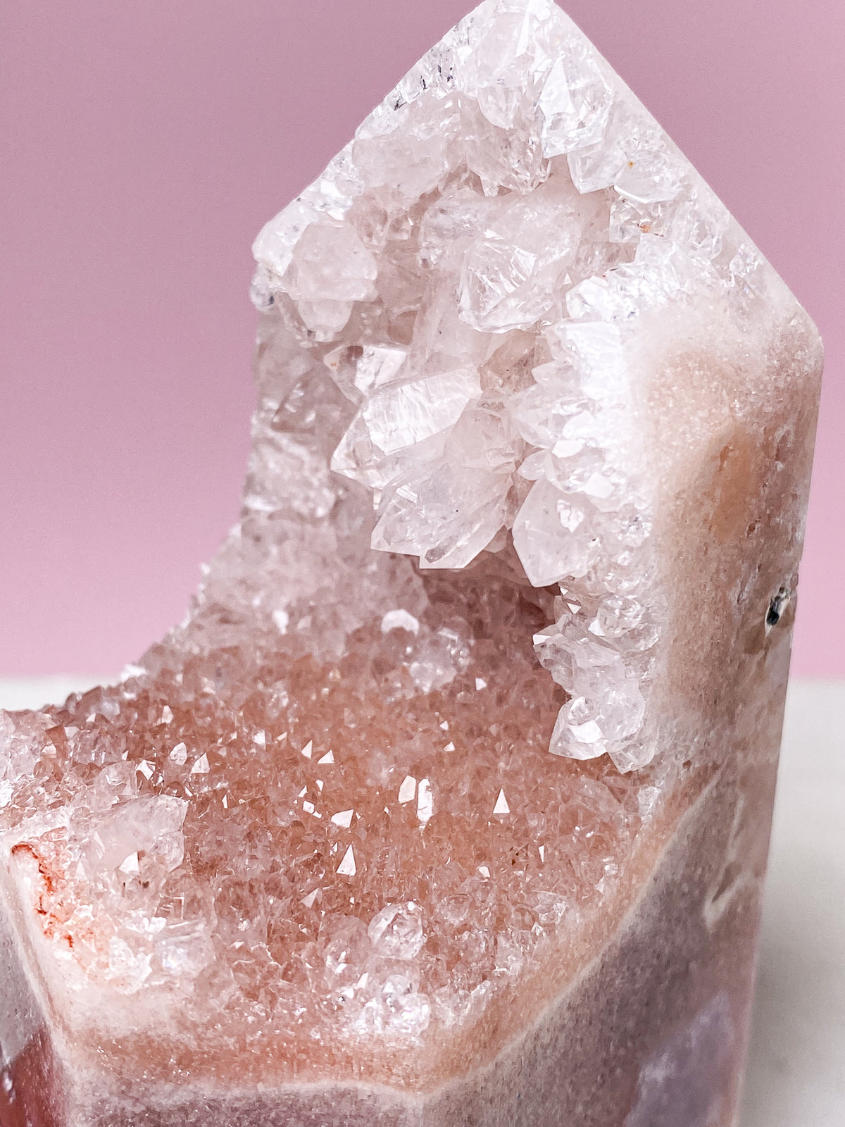 Druzy Rosa Ametist Torn (nr 8)