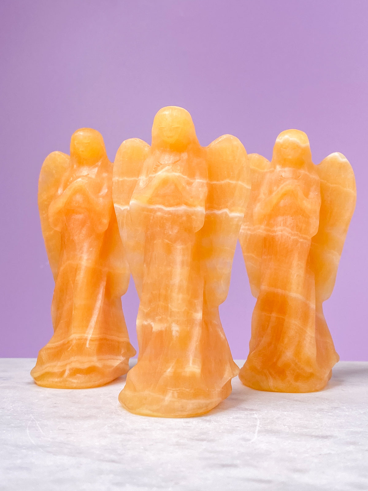 Orange Kalcit Pocket Stone