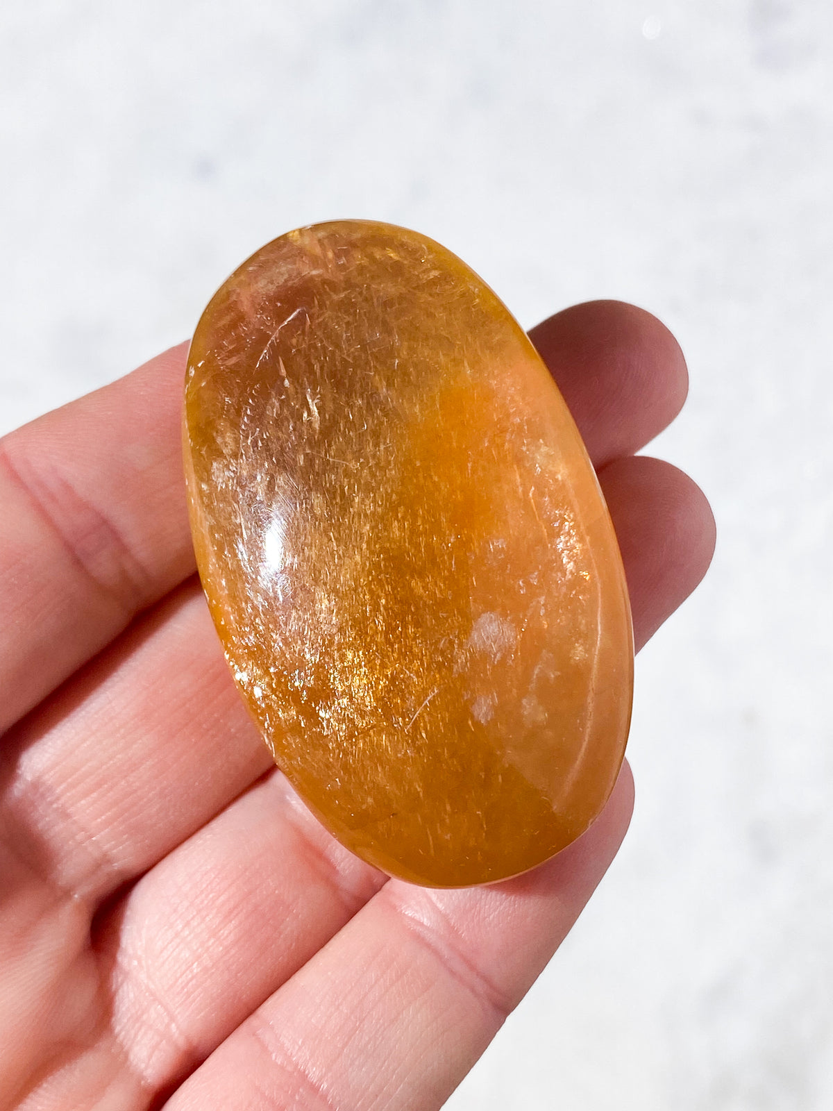 Honungskalcit Palmstone (Nr. 14)