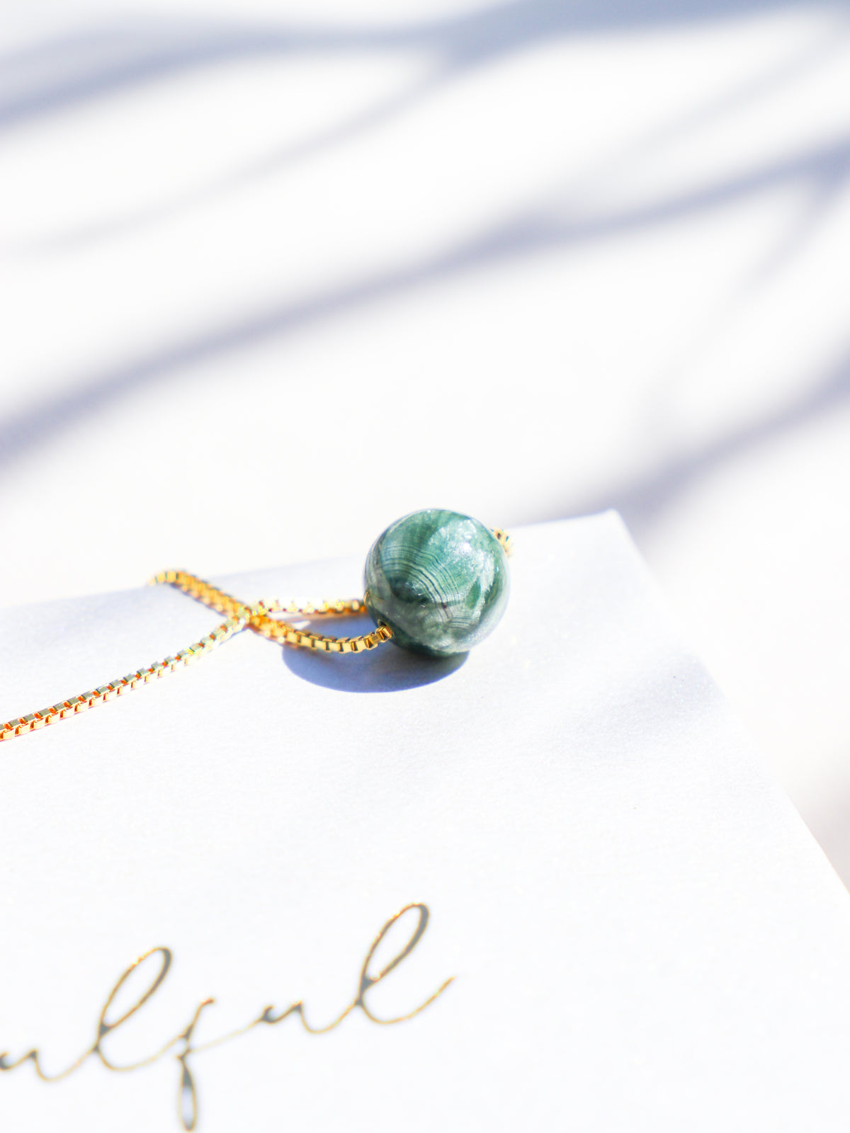 Akvamarin - Petite Heart - Guld
