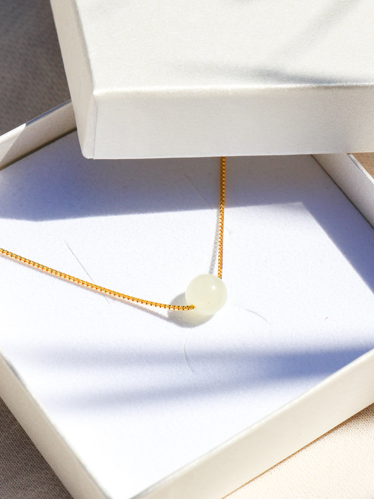 Akvamarin - Petite Heart - Guld