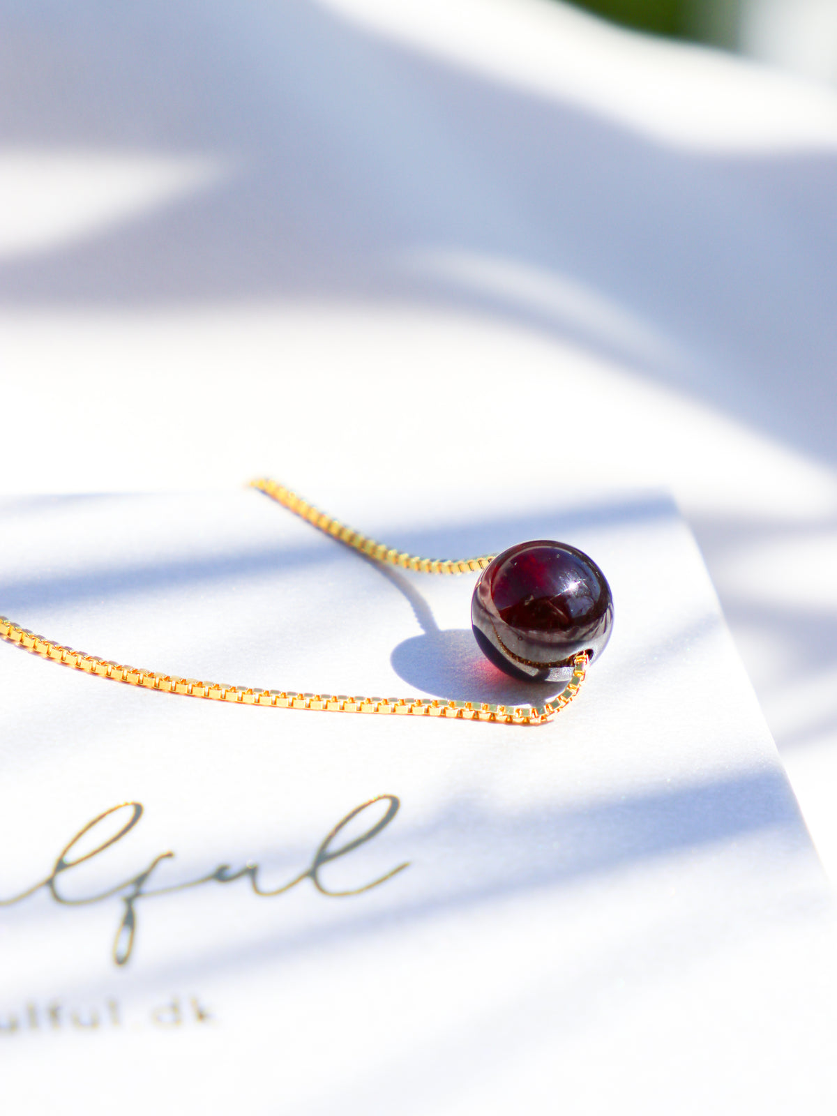 Akvamarin - Petite Heart - Guld