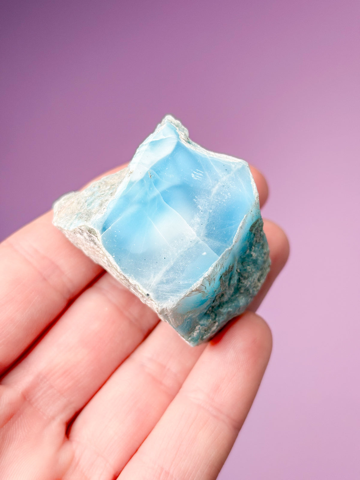Larimar Raw Polished (nr 40) Exklusiv kvalitet