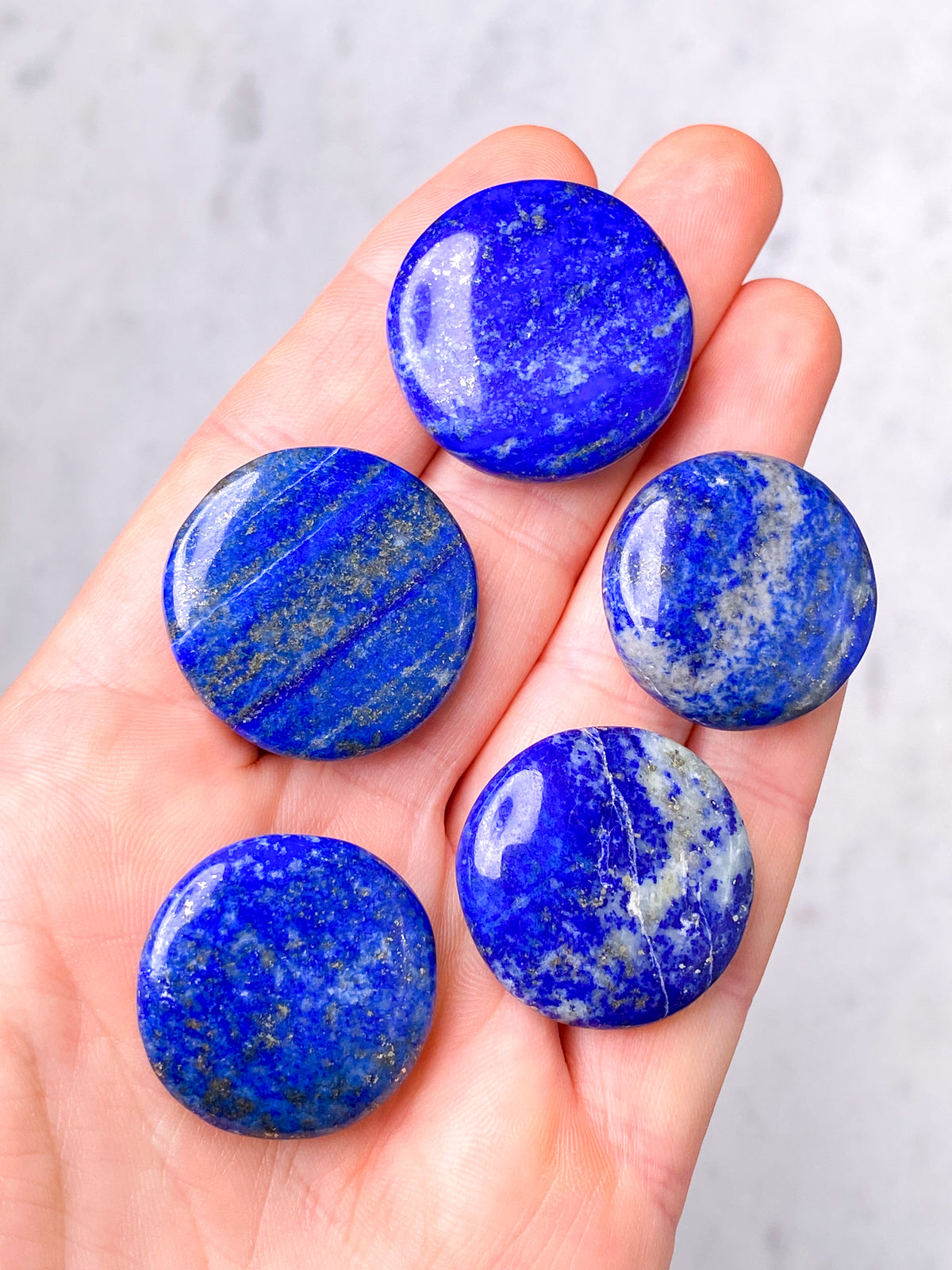 Lapis Lazuli Mini Disc (Platpolerad Pocket Stone)