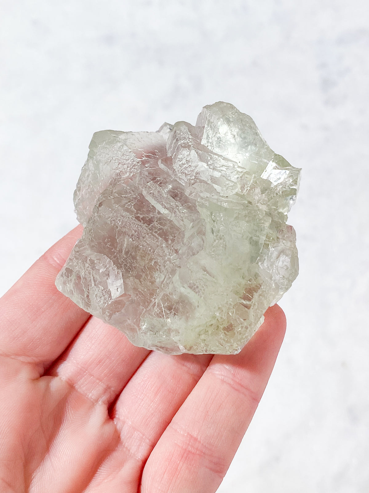 Mintgrön Fluoritkluster (Nr. 3) Exklusiv Kvalitet