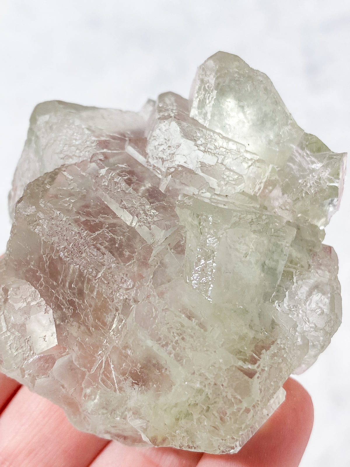 Mintgrön Fluoritkluster (Nr. 3) Exklusiv Kvalitet