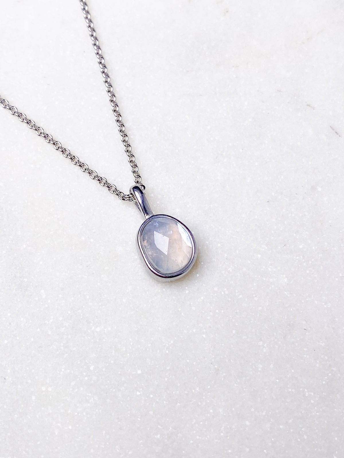 Amazonit Facet Necklace (18K guldpläterad)