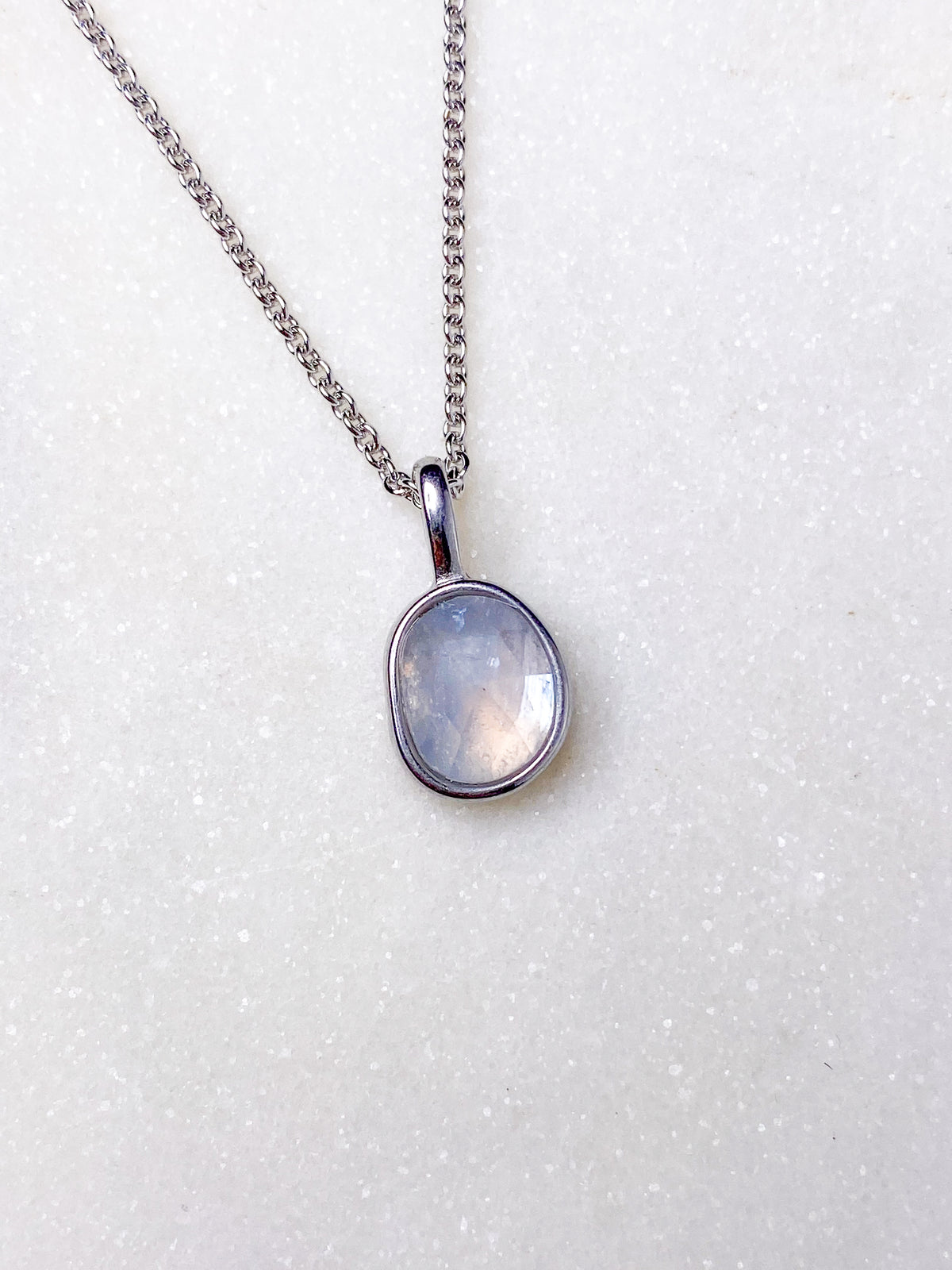 Amazonit Facet Necklace (18K guldpläterad)