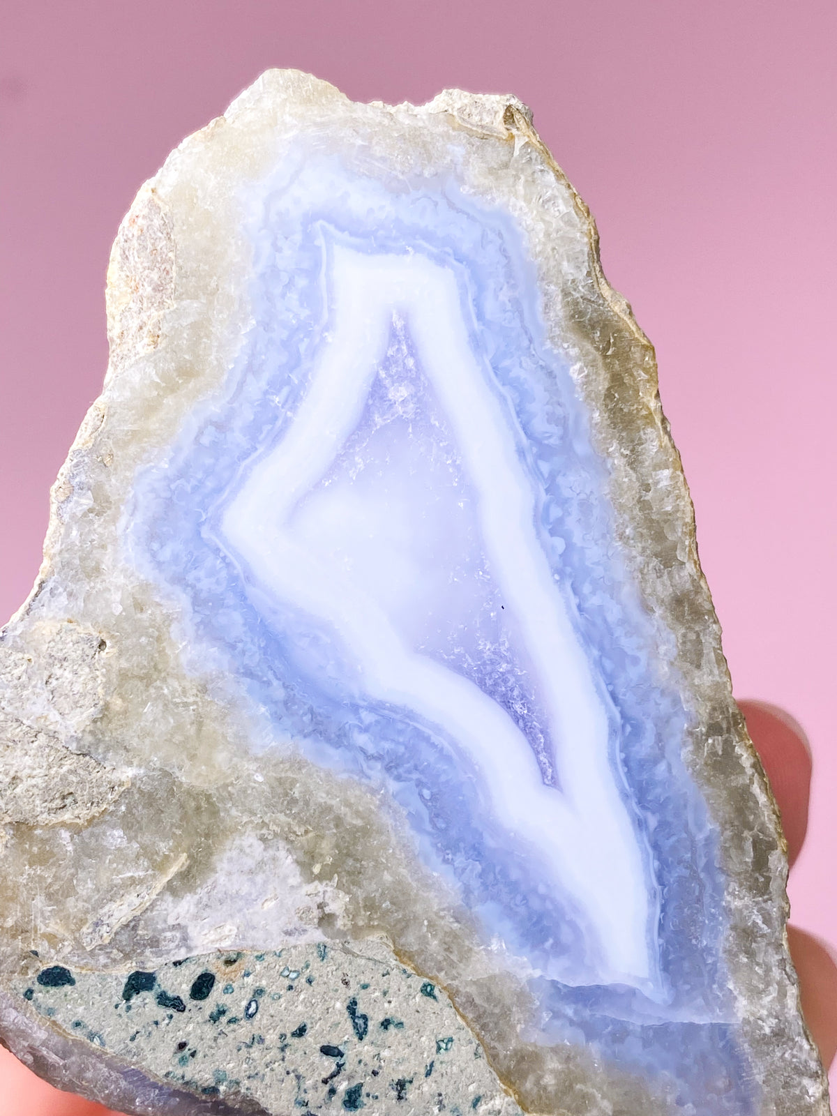 Blond agatpolerad geode (nr 2)