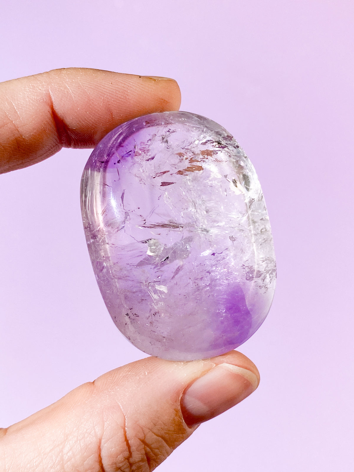 Smoky Phantom Ametist Palmstone (Nr. 14)
