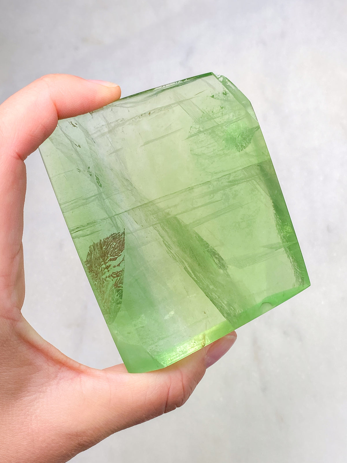 Äppelgrön fluoritfri form (nr 4)