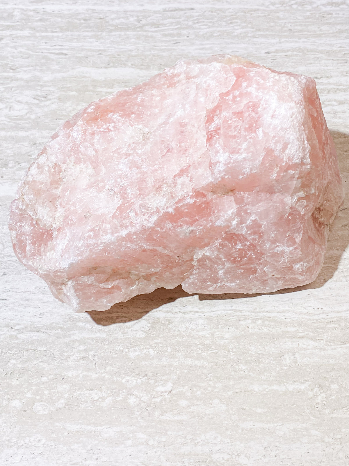Stor rå rosenkvarts (nr 2) 7,6 kg.