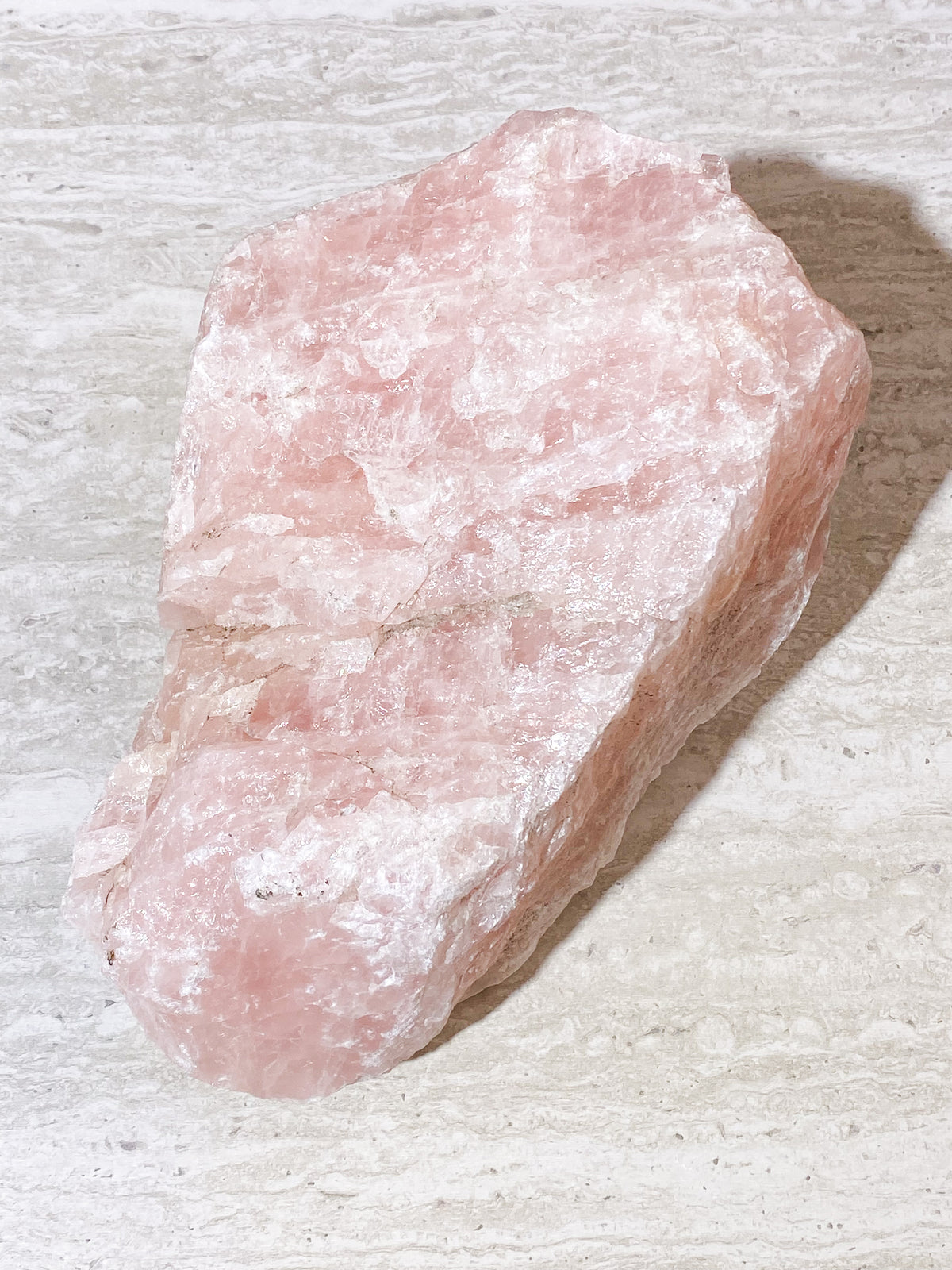 Stor rå rosenkvarts (nr 2) 7,6 kg.