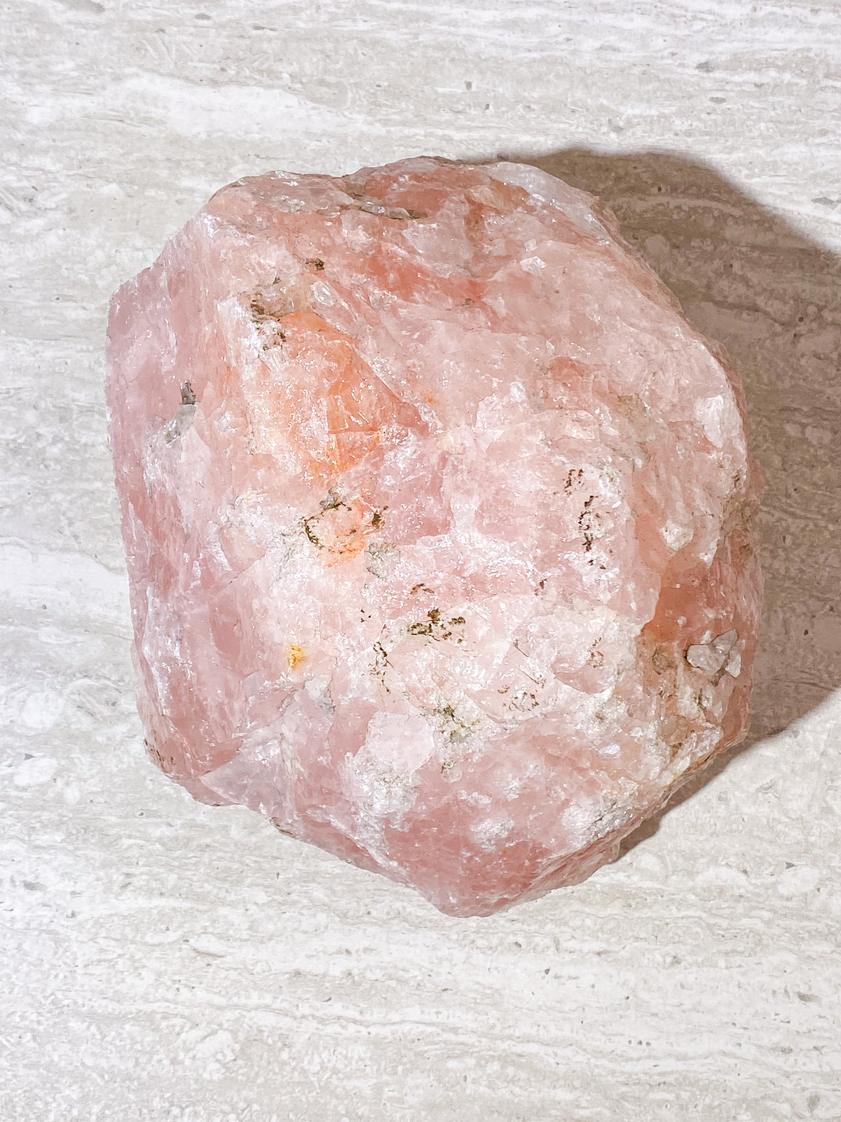 Stor rå rosenkvarts (nr 7) 8,9 kg.