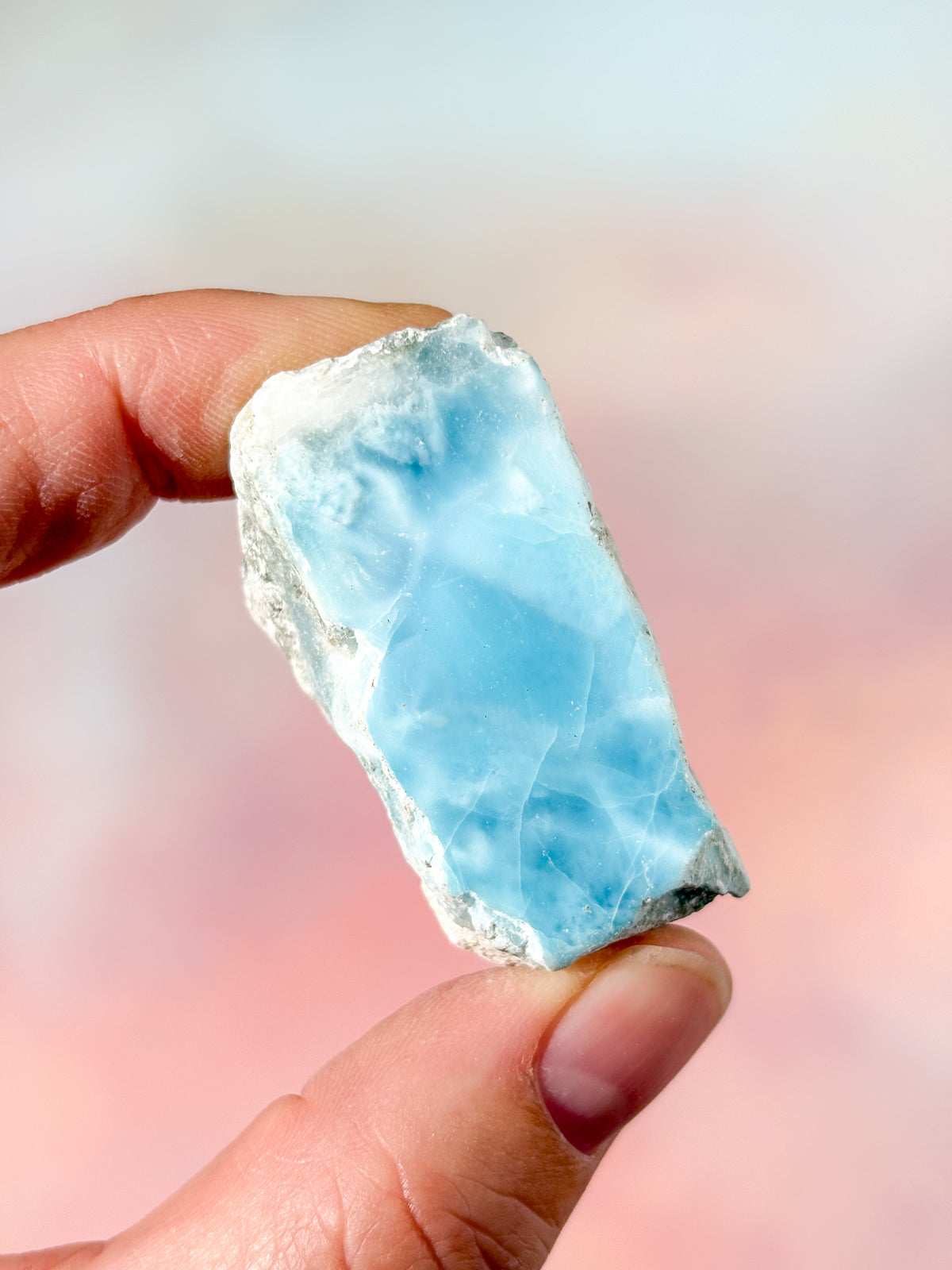 Larimar Rå Polerad (Nr. 49) Exklusiv Kvalitet