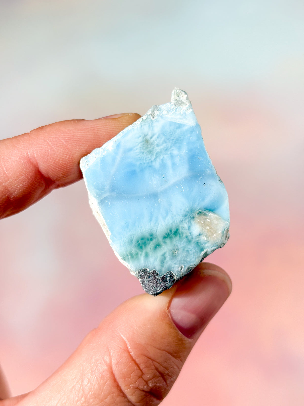 Larimar Rå Polerad (Nr. 54) Exklusiv Kvalitet
