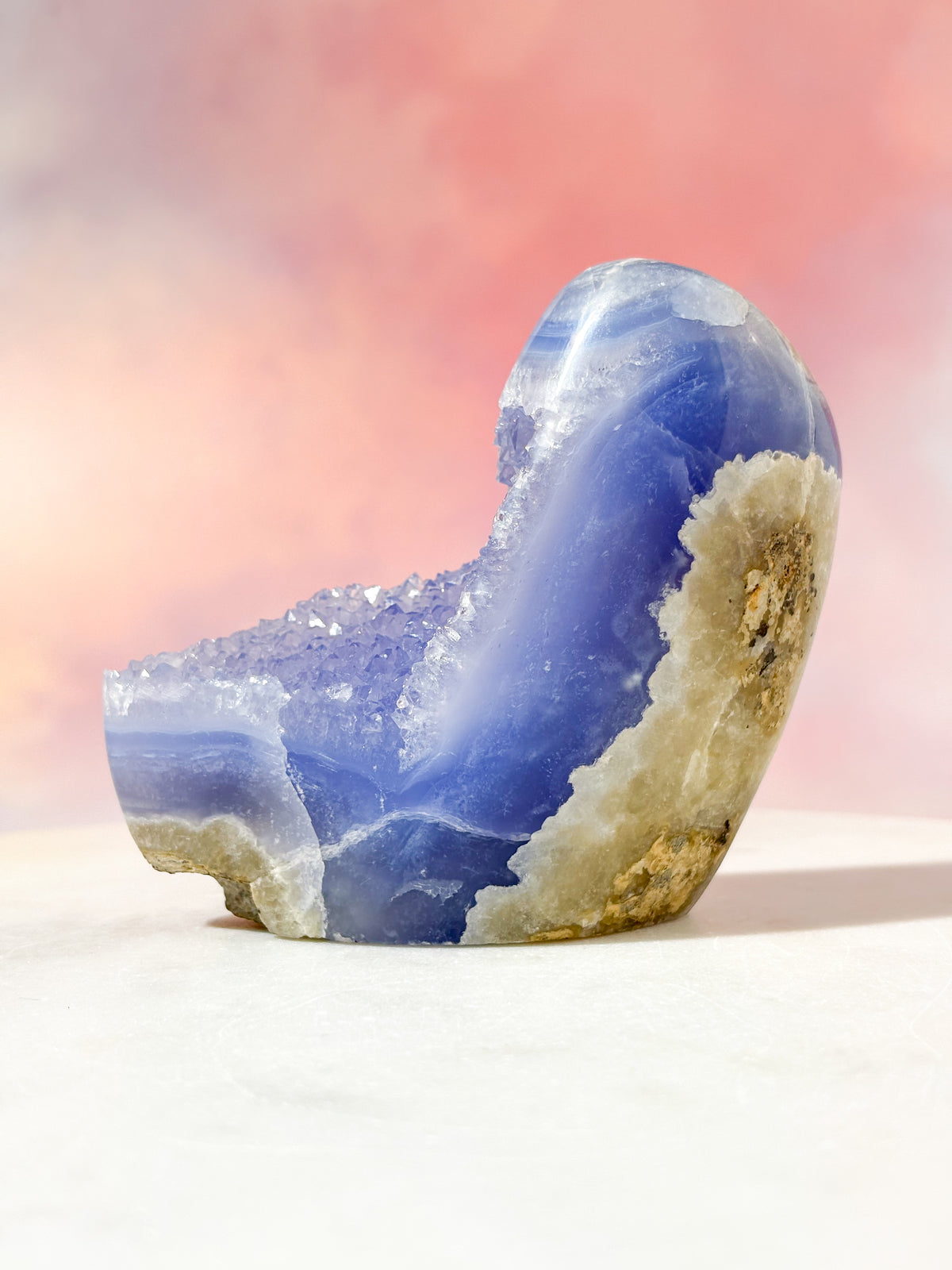 Druzy Blond Agat Freeform (Nr. 17)