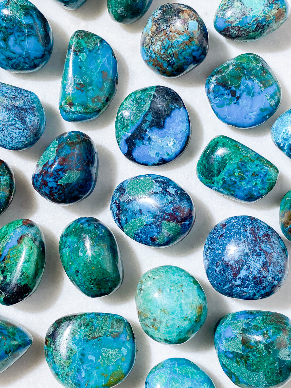 Chrysocolla polerad