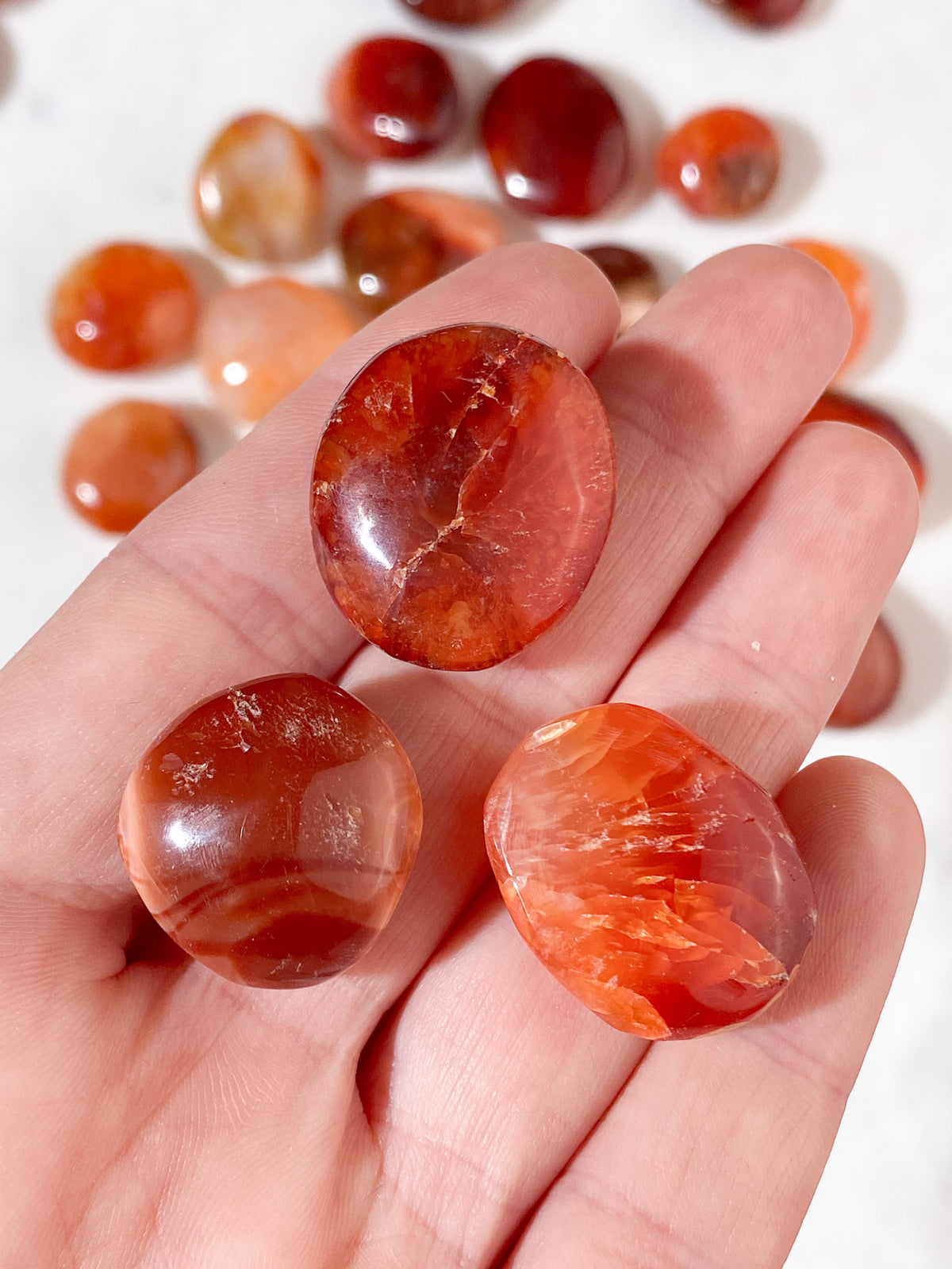 Karneol Pocket Stone - Exklusiv kvalitet