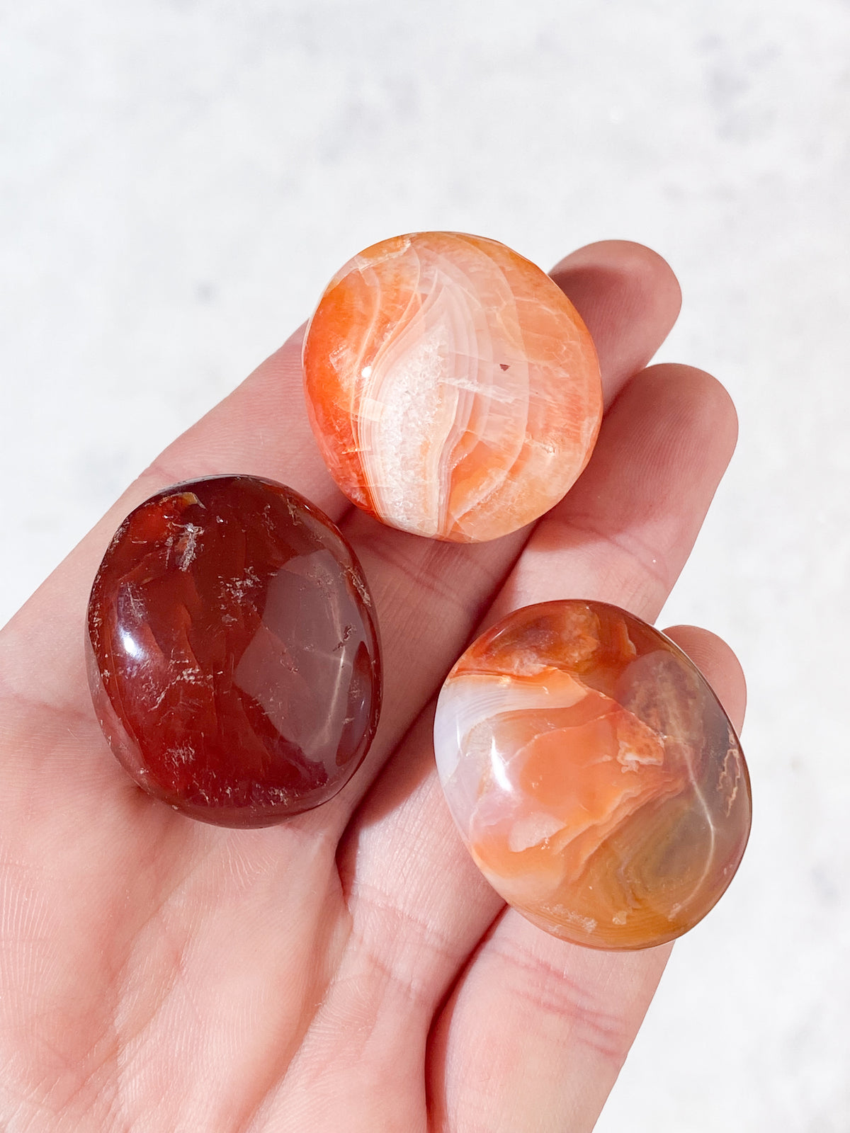 Karneol Pocket Stone - Exklusiv kvalitet