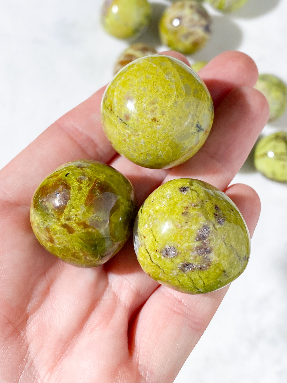 Grön opal polerad