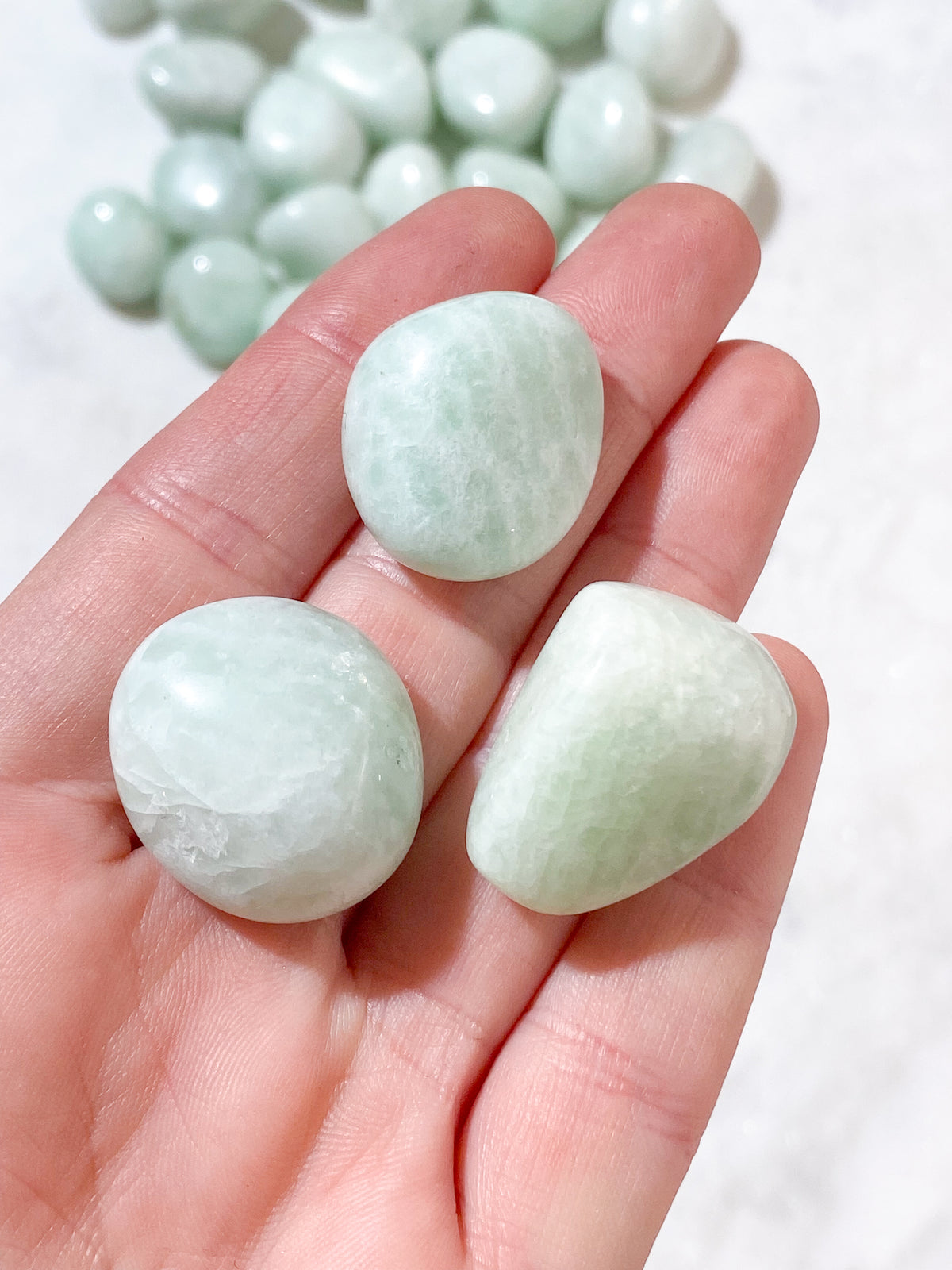 Ljus Amazonite polerad