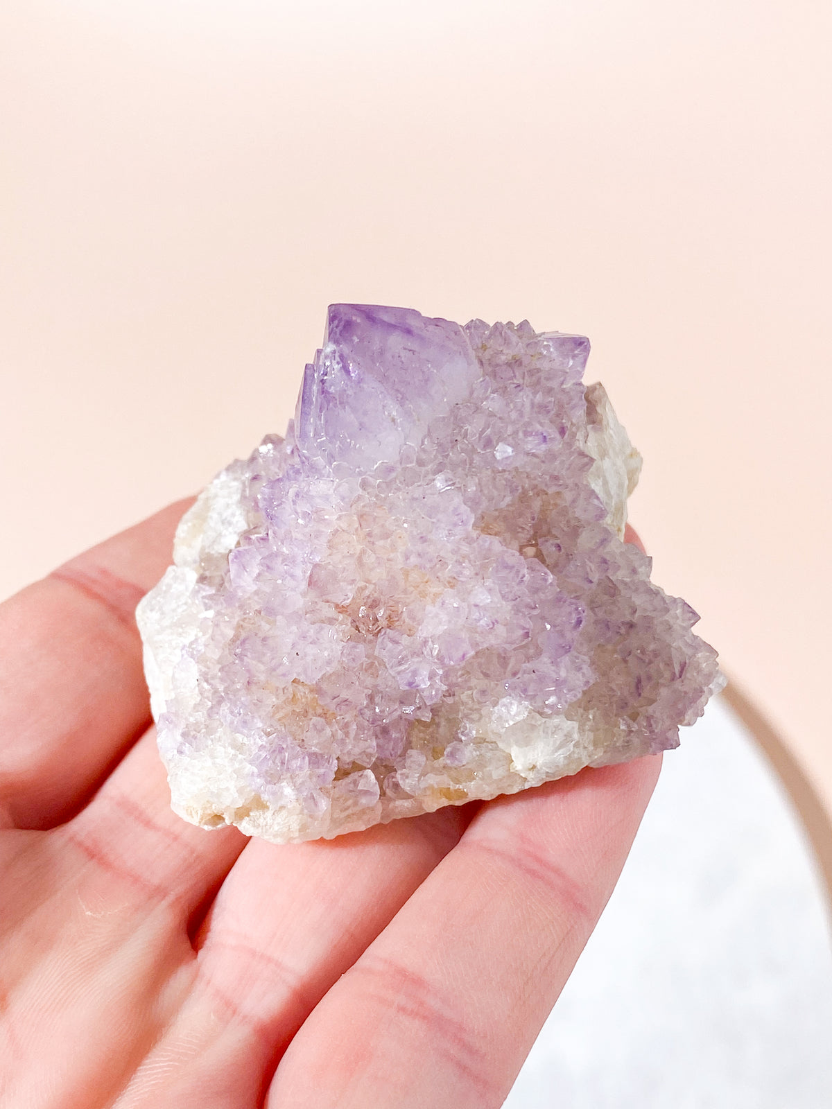 Liten Spirit Quartz Ametistkluster (Nr. 4)