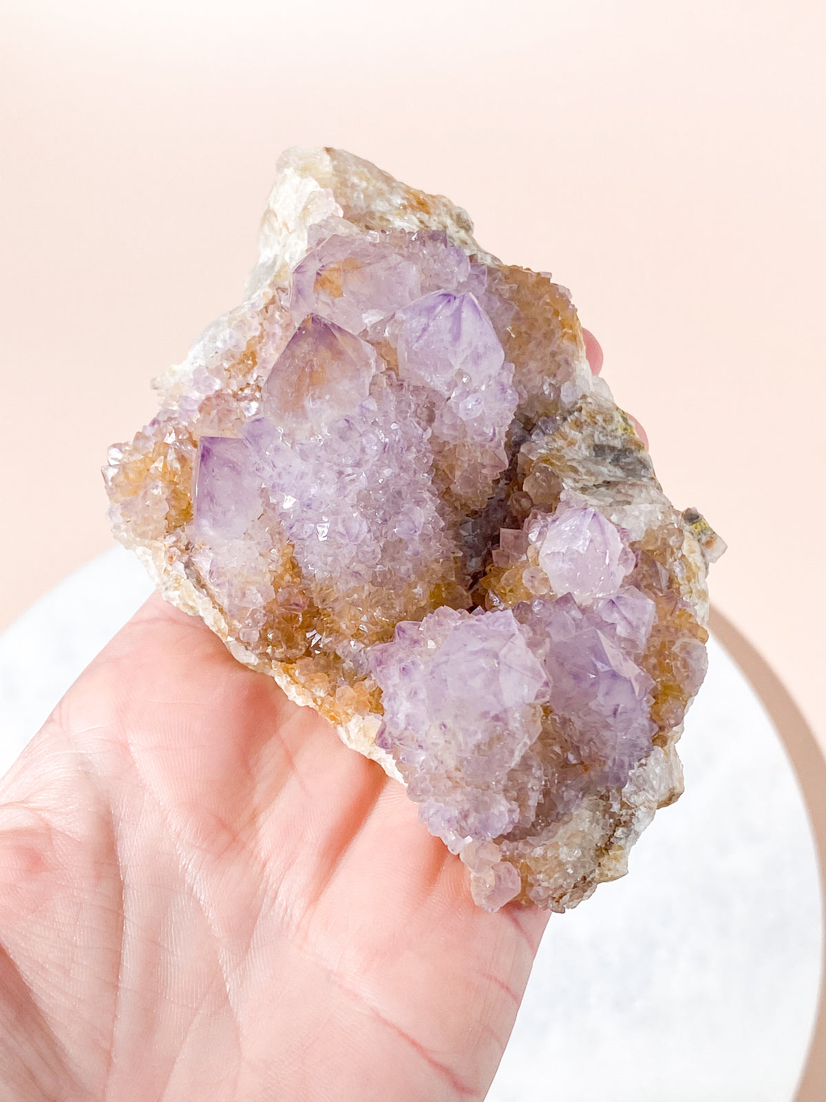Mellan Spirit Quartz Ametistkluster (Nr. 18)