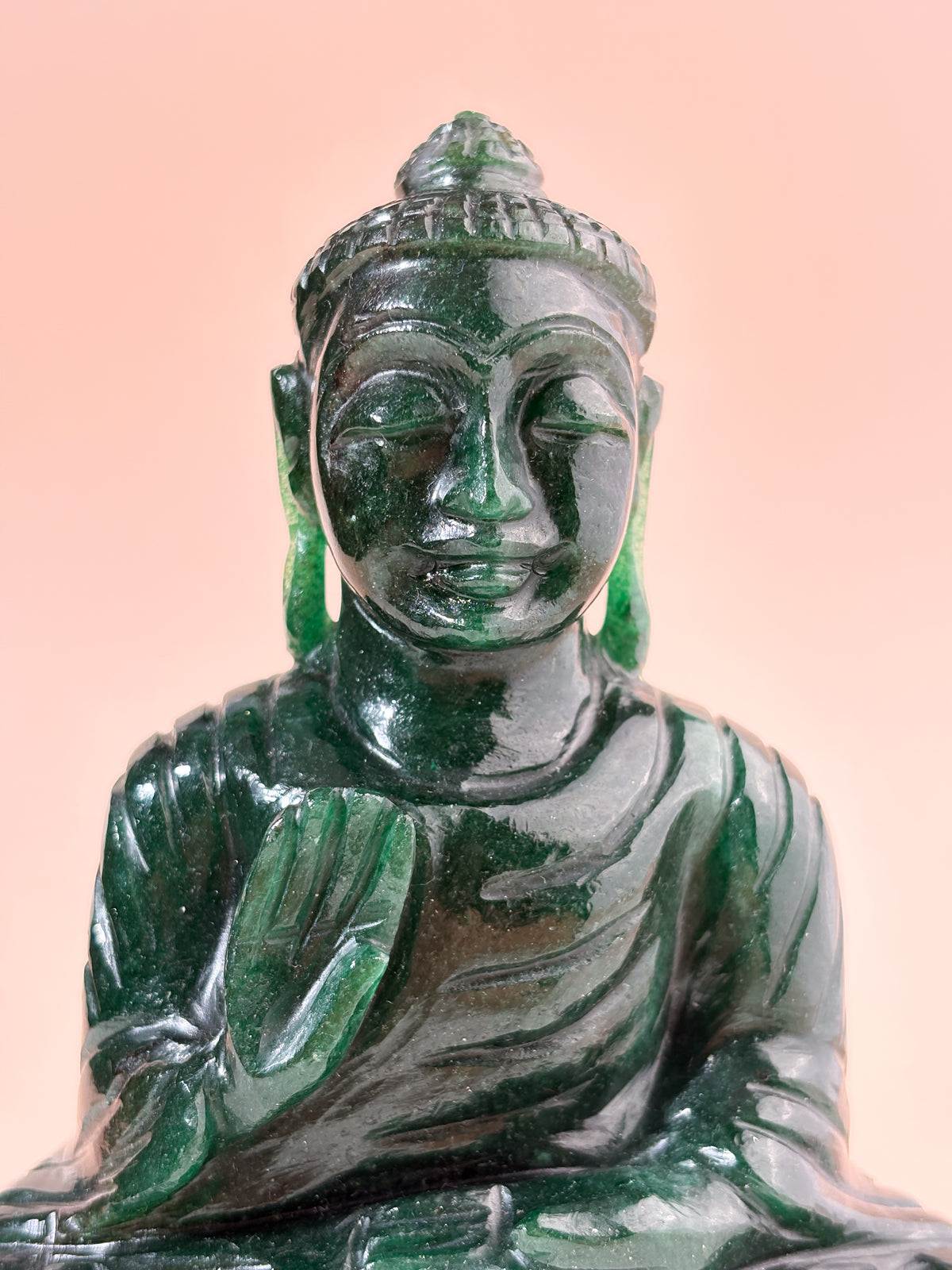 Grön aventurin-buddha (nr 1)
