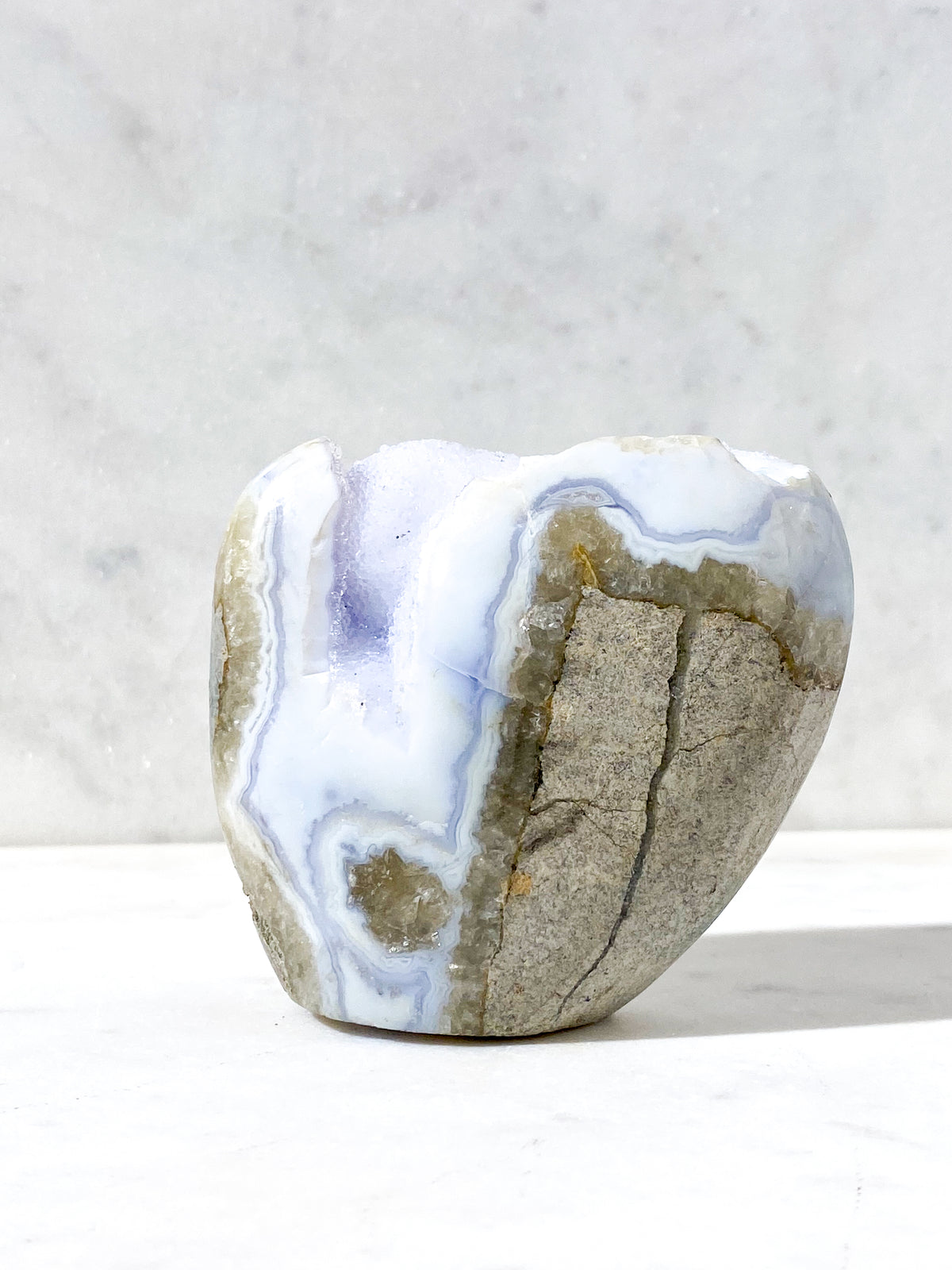 Druzy Blond Agat Stående (Nr. 4)