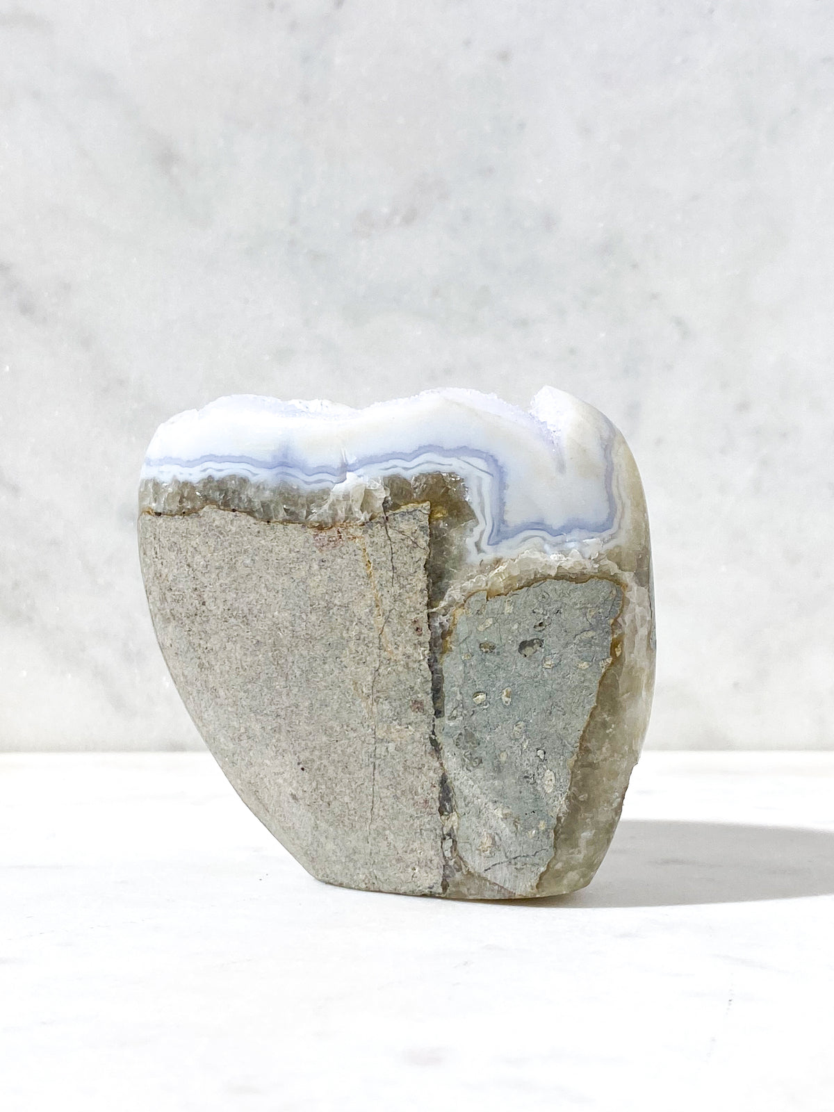 Druzy Blond Agat Stående (Nr. 4)