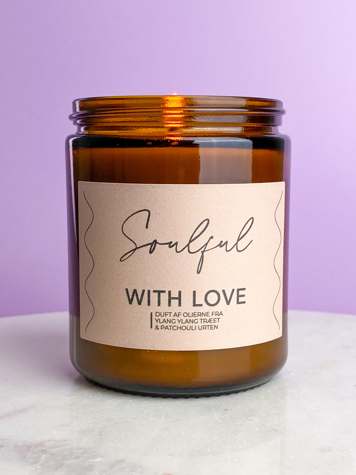 Aromaterapiljus av soja "WITH LOVE" | Doftljus
