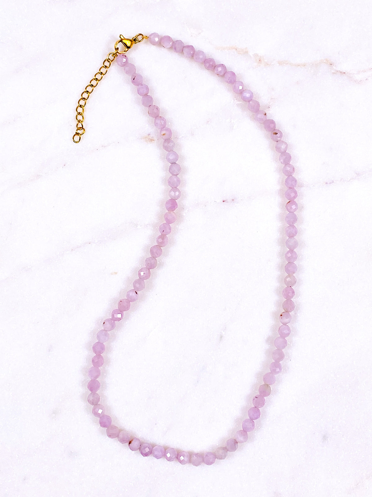 Kunzit fasetterat halsband